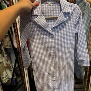 Pouf Baby Blue and White Checkered Dress